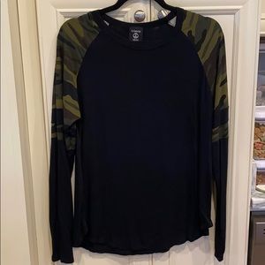 Camo & Black LS shirt